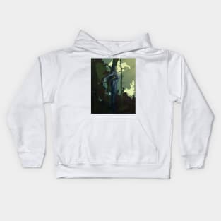 Raven mythical fairy-like nymph Kids Hoodie